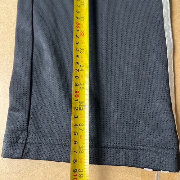 Adidas Black Track Sweatpants Wide Leg Bottoms Size XL Stripe - Picture 3 of 8